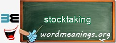 WordMeaning blackboard for stocktaking